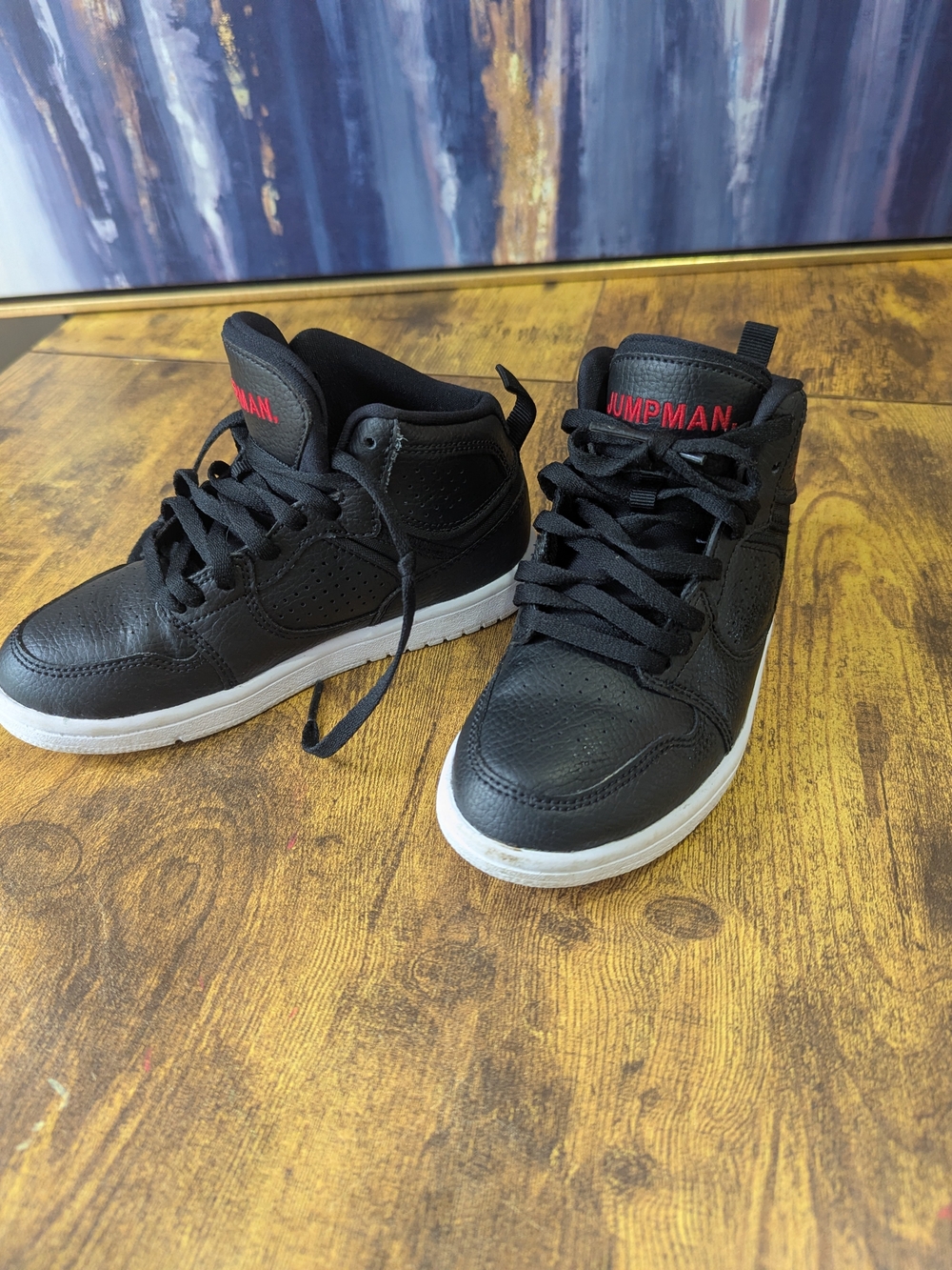 Nike Air Jordan 1 Mid TD Black White Gym Red AV7942-001 - Size 13C